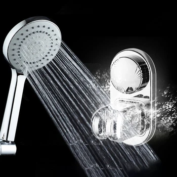 

Waterproof Suction Cup Shower Head Holder Bathroom Adjustable Moving Rack Accessories For Household Bathroom Decoration