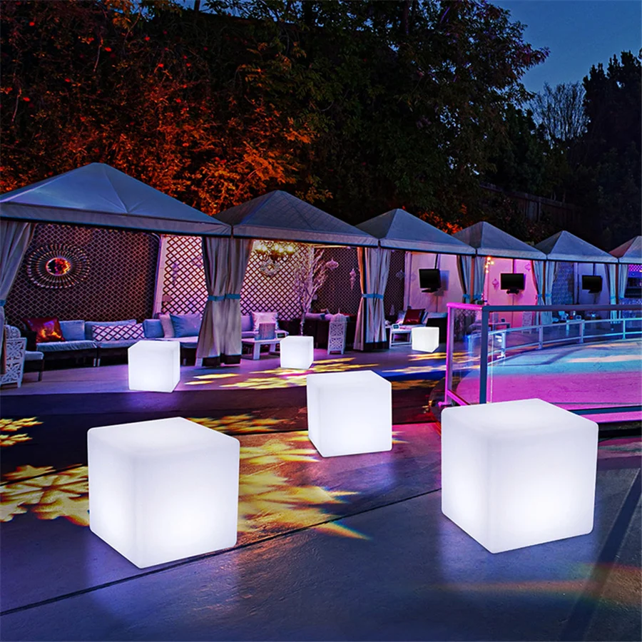 Conduziu a Luz Iluminada da Barra da Mobília a Cadeira Fresca do Cubo Conduziu a Lâmpada de Mesa Exterior do Tamborete de Ktv Cofe da Luz da Noite com Controle Remoto 10 - 30 40cm 7 Cadeira de bar com iluminação led, 10