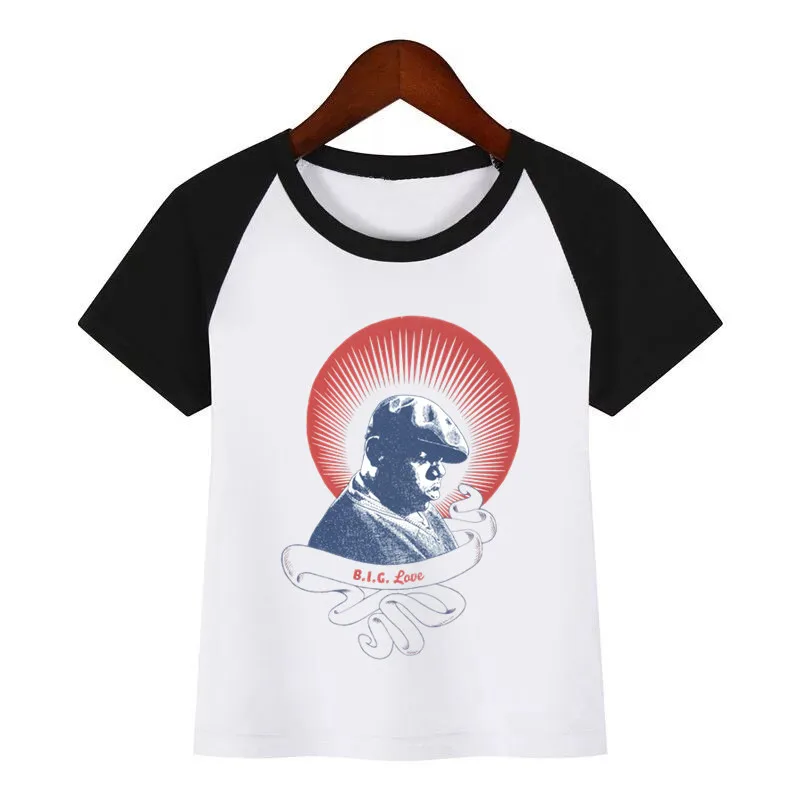 

Boys and Girls Notorious B.I.G America Hiphop Rock Star Biggie Smalls Print T Shirt Baby Kids Funny Clothes T-shirt