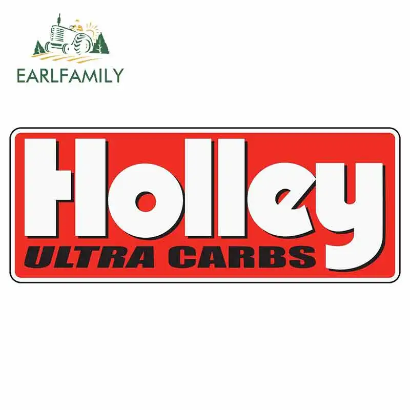 

EARLFAMILY 13cm x 5.2cm for Holley Logo Car Stickers Vinyl JDM Waterproof RV VAN Fine Decal 3D Car Accessories Graphics Sign