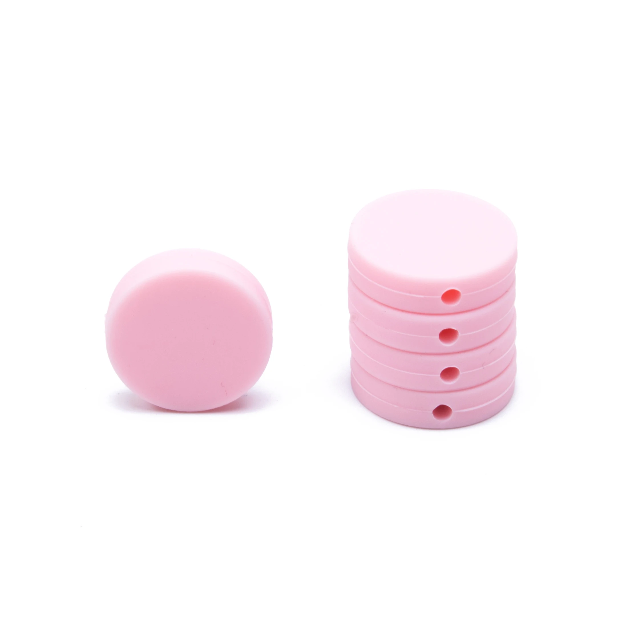 candy pink 10 шт. 20 мм Силиконовые Бусины круглые пищевые, Прорезывание Зубов Бусины DIY цепочка для прорезывания зубов браслет соска цепочка зубной прорезыватель для малышей - Color: candy pink