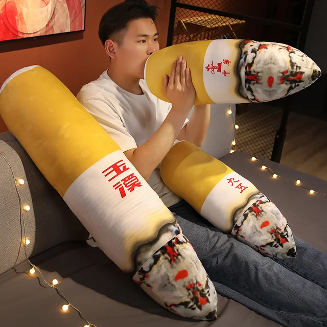 Simulation Smoking Cylindrical Sleeping Cigarette Pillow Boyfriend Birthday Gift Plush Toys Squishy Pillow Plush Pillow 2