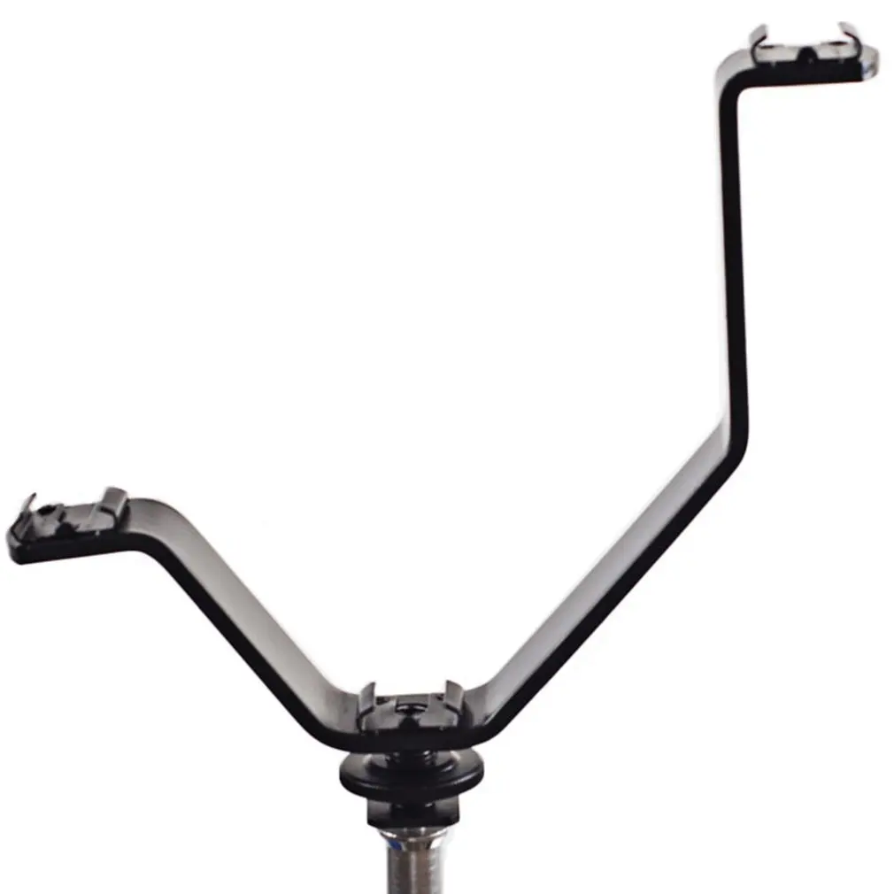 Heavy-Duty Camera Triple Mount Hot Shoe V Mount Bracket Video Accessory Triple Shoe Bracket for Video Monitors Microphones;