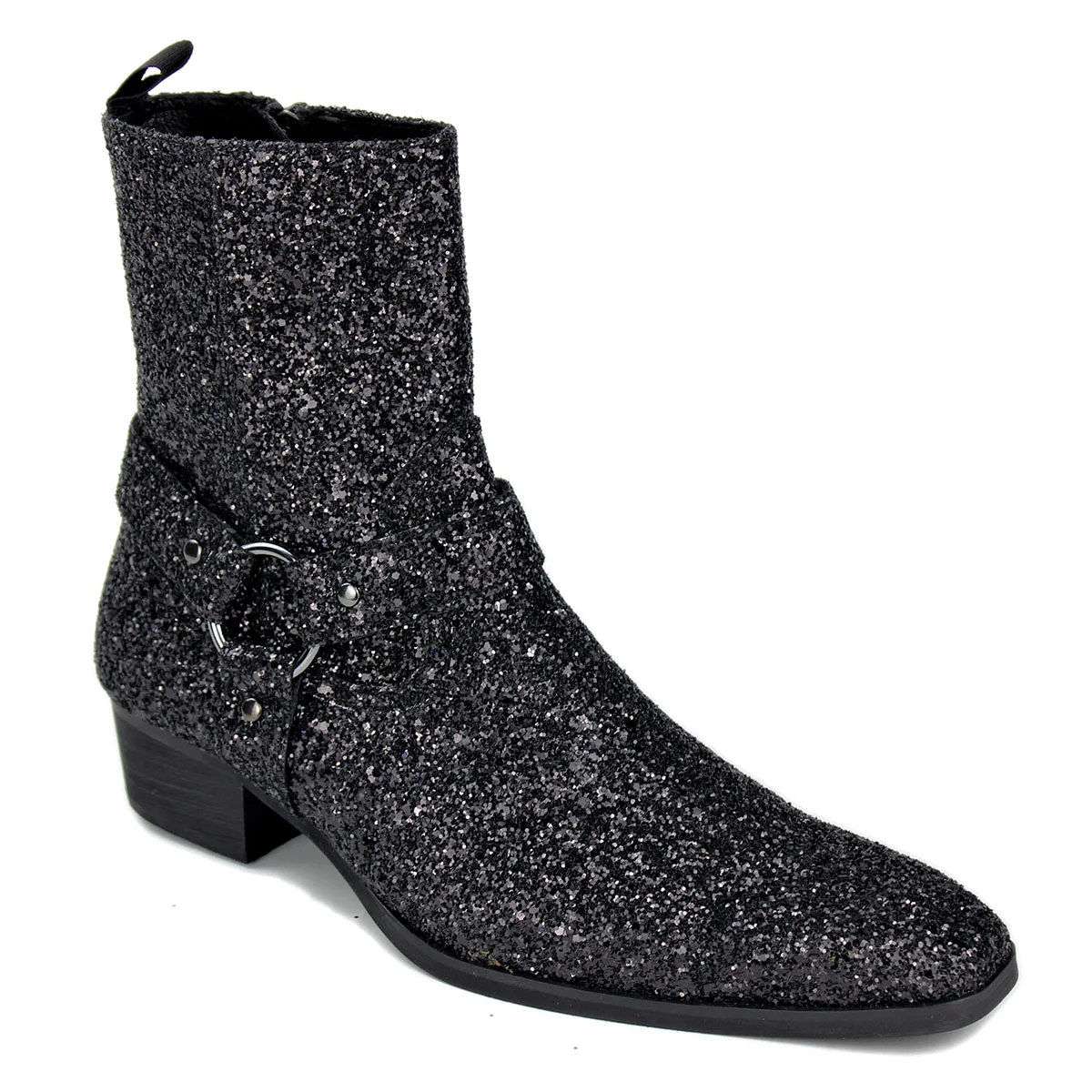 Botas de moda para hombre, zapatos informales de diseñador, botines con  cremallera, Botines Chelsea brillantes, calzado de celebración ostentoso,  2020 - AliExpress Calzado
