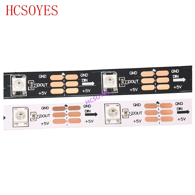 5 в постоянного тока 1 м/5 м/рулон ws2812b ws2811ic Встроенная 5050 smd rgb лента индивидуально