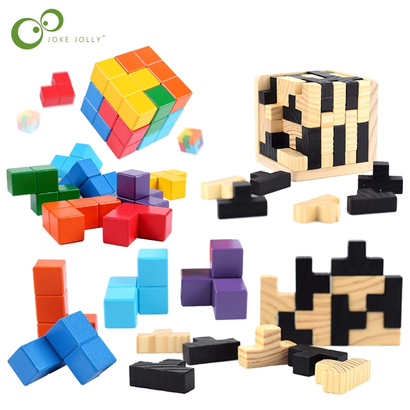 Креативные 3D головоломки Luban соединяющиеся деревянные игрушки Ранние