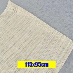 Tapis de paille en raphia naturel 115x95cm, tissage à la main, ruban, coussin, meubles de maison, Table, décor de plafond 