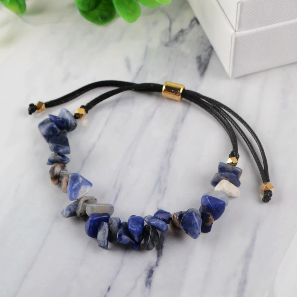 blue veins jasper Классический шикарный браслет с кристаллами и бусинами в богемном стиле, цветной регулируемый браслет для женщин, бисерный браслет дружбы, Прямая поставка - Окраска металла: blue veins jasper