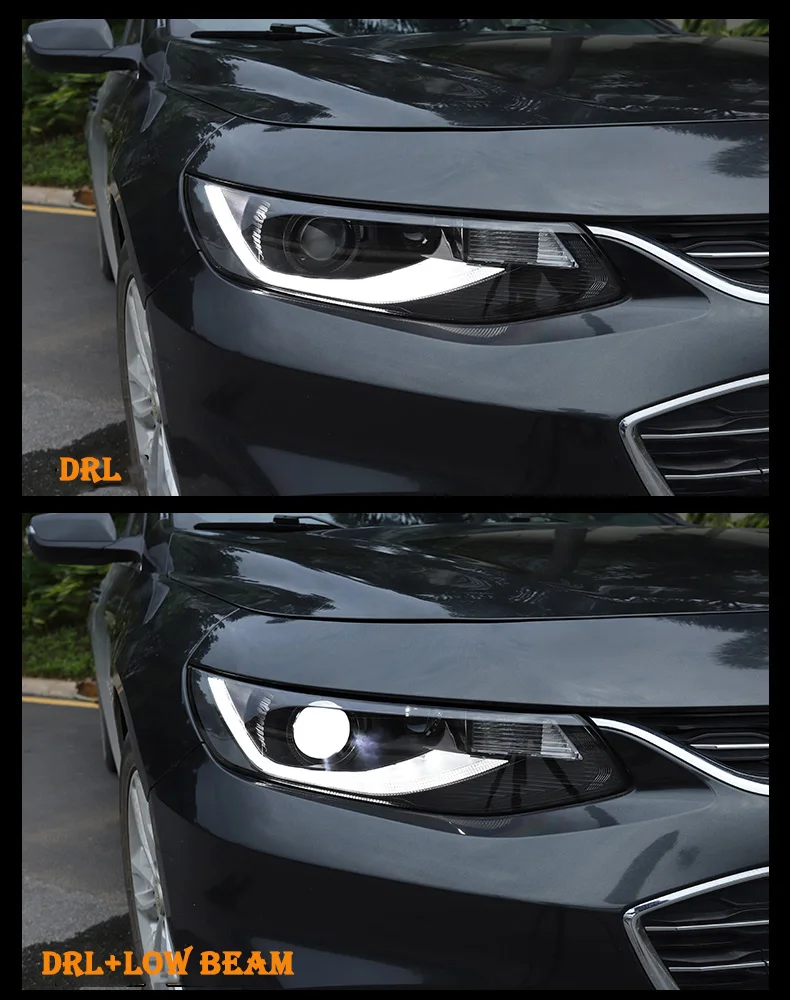 DY_L автомобильный Стайлинг корпус передней фары для Chevrolet Malibu- фары светодиодный фара Malibu DRL Объектив Двойной Луч Биксенон HID