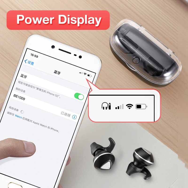 Беспроводные Bluetooth наушники SANLEPUS с микрофоном TWS 5 0|Наушники и гарнитуры| |