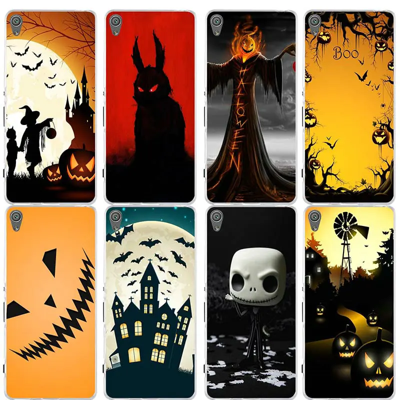 

Scary Halloween For Sony Xperia M2 M4 M5 XA XZ Z Z1 Z2 Z3 Z4 Z5 Compact E3 E5 T3 Shell Coque TPU Silicon Mobile Phone Case Bags