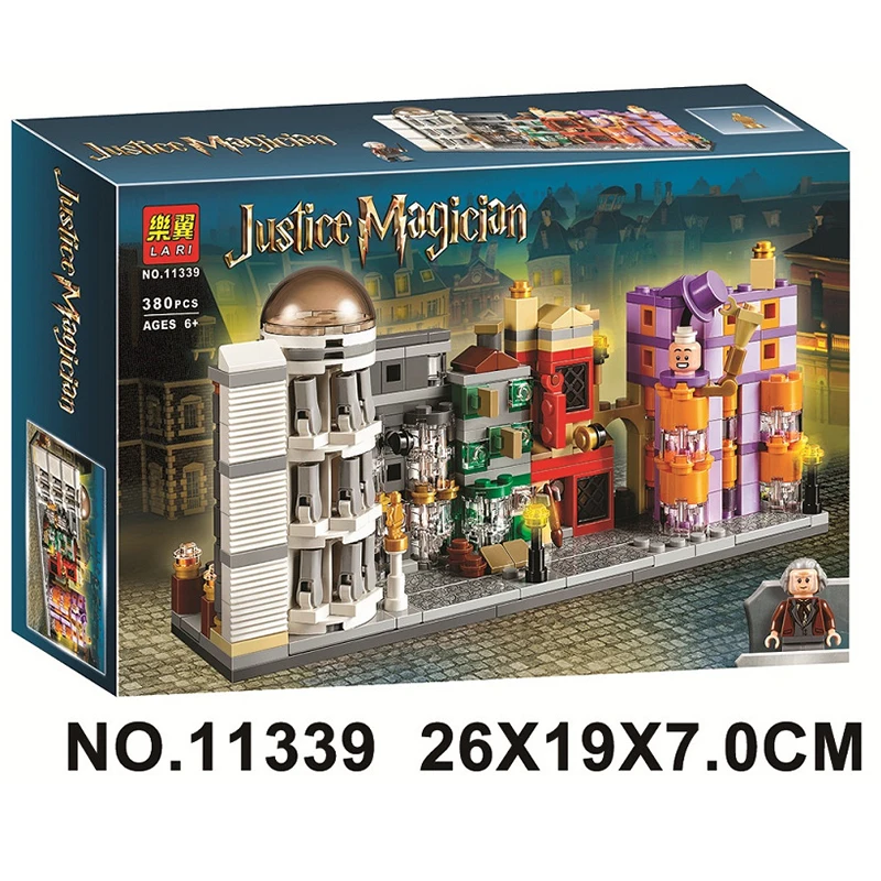 

380Pcs Compatible with Legoinglys 40289 11339 Movie Serices Diagon Alley Model Building Blocks Bricks Kids Toys Christmas Gift