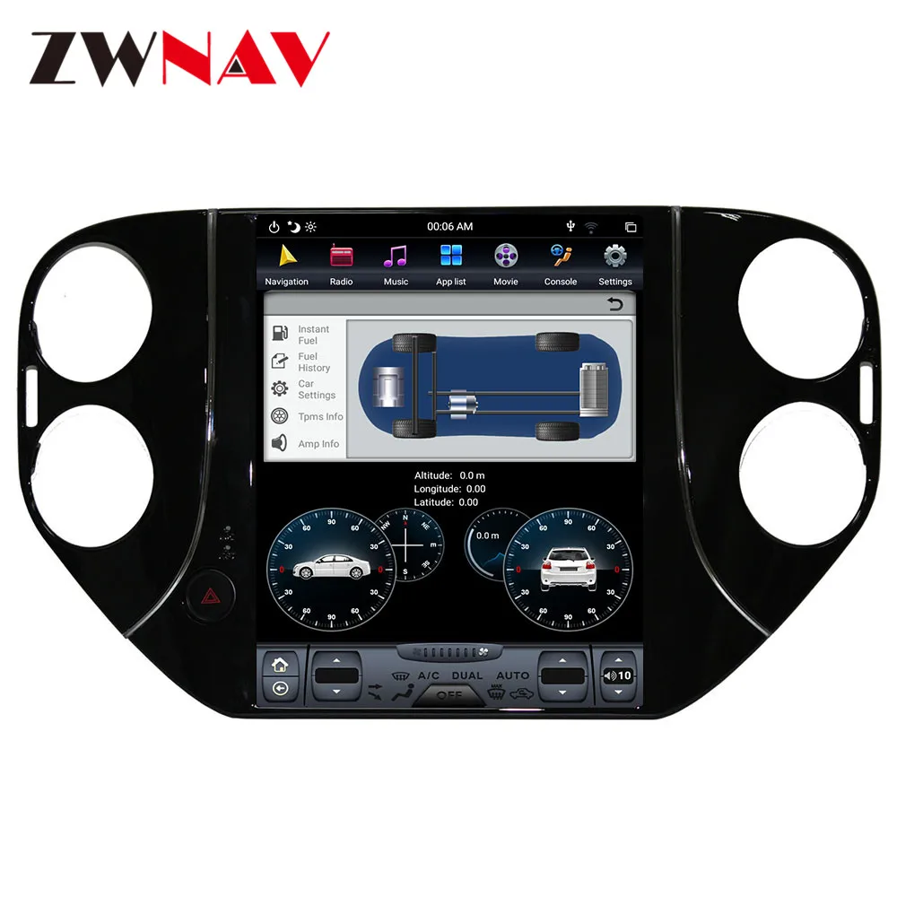 Clearance Android 8.1 4GB RAM Tesla style Car GPS Navigation For VW Tiguan 2010-2016 radio tape recorder headunit auto multimedia player 4
