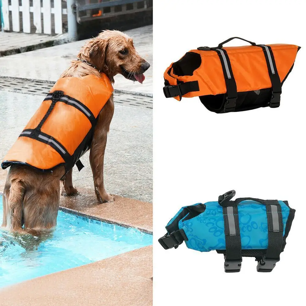 Dog Life Vest Summer Printed Pet Life Jacket Dog Safety Suit Dogs