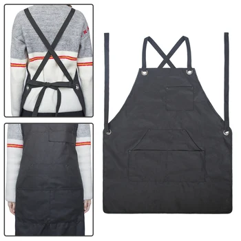 

Waxed Canvas Work Apron Tool Adjustable Durable Woodworker Carpenter Mechanics