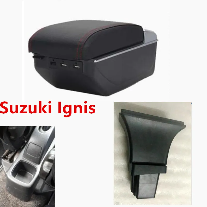 Для Suzuki Ignis подлокотник коробка центральный магазин содержимое коробка продукты интерьер подлокотник хранения автомобиля-Стайлинг Аксессуары часть