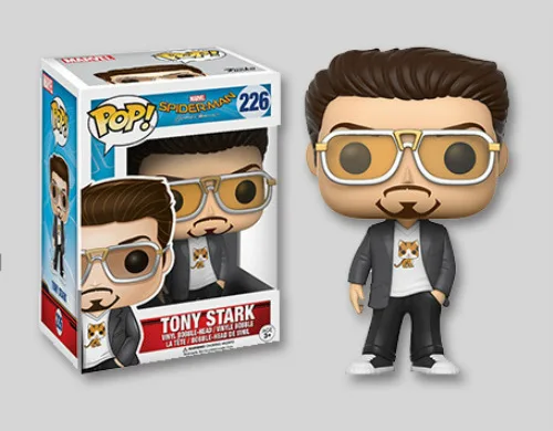 

Funko Pop 226 # Amazing Spider-Man Hero Returns Cute Tony Stark Iron Man Garage Kit