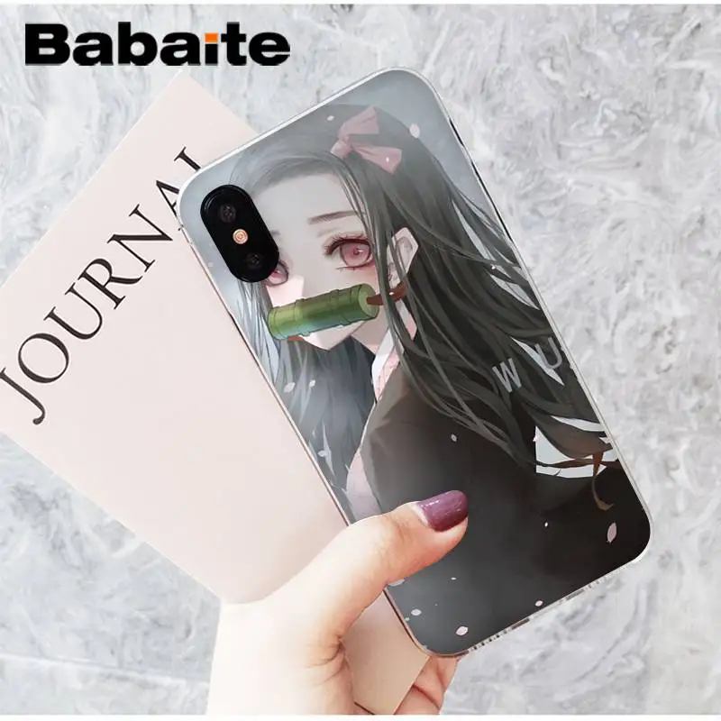 Babaite Kamado Nezuko Kimetsu No Yaiba мягкий черный чехол для телефона для iPhone 8 7 6 6S Plus X XS MAX 5 5S SE XR 11 11pro 11promax - Цвет: A16