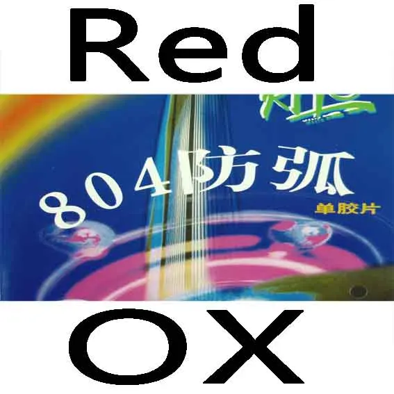 Red OX РИТЦ 729 Дружба 804 анти-петля Pips-в настольном теннисе(пинг-понг) резиновый без губки(бык, лист - Цвет: Red OX