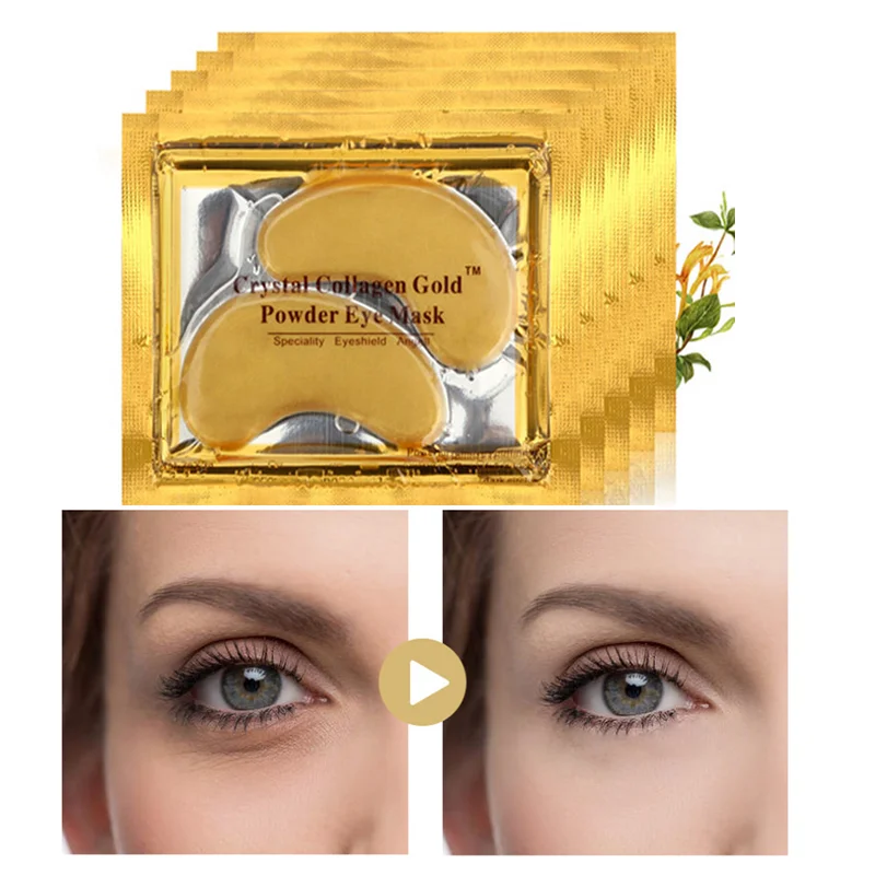 

1/5/10 Pairs Moisturizing Gold Crystal Collagen Eye Mask Professional Anti-Aging Remove Wrinkle Eye Patches Eye Care Tool