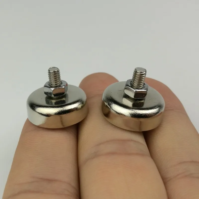 

16PCS D20mm strong neodymium magnet pot with M5 external thread steel cup magnetic base speaker miniature fixture magnetic base
