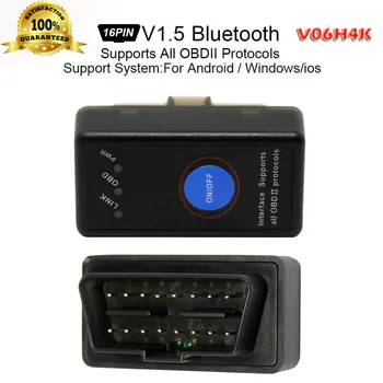 

V06H4K Switch OBDII OBD2 Scanner Wireless Interface Code Reader Diagnostic Tool OBDII Adapter Auto Diagnostic Tool