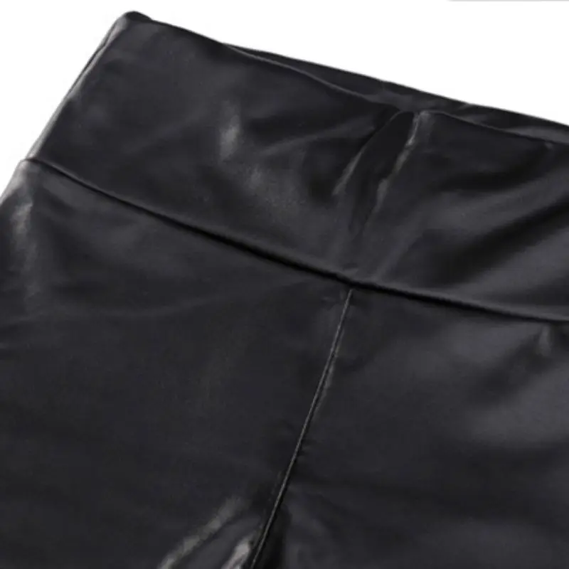 Горячая Распродажа, 5XL, женские леггинсы из искусственной кожи, зимние, сохраняющие тепло, высокая талия, джеггинсы, длина по щиколотку, большой размер, плюс, бархатные женские леггинсы