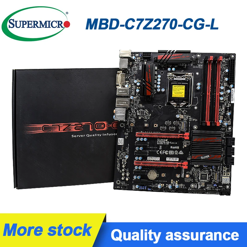 Материнская плата для SUPERMICRO C7Z270-CG-L LGA 1151 DDR4 64 ГБ Intel Z270 SATA3 USB 3 0 ATX материнская