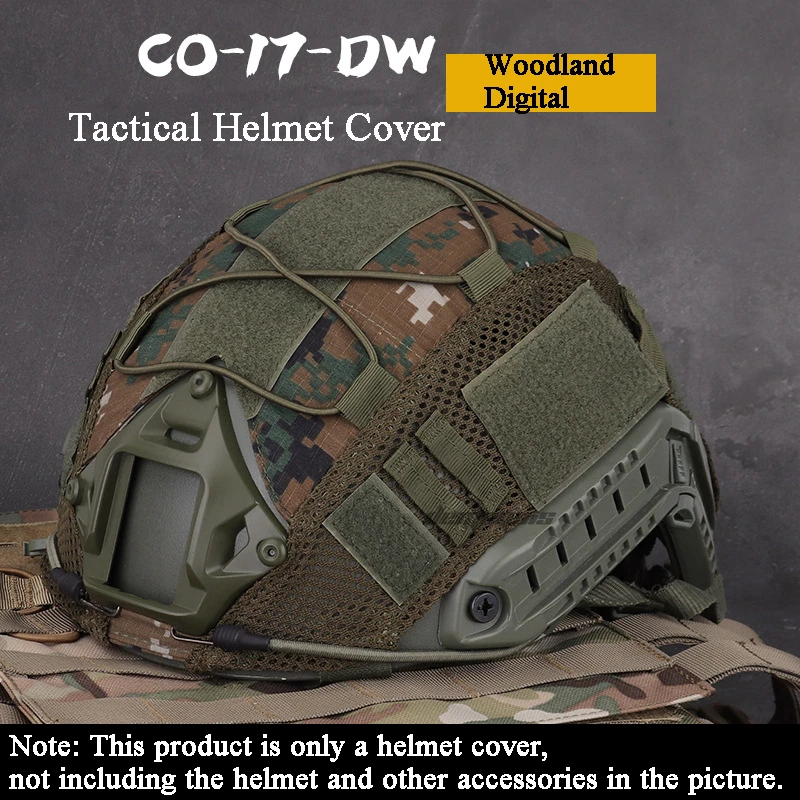 woodland digital Чехол для тактического шлема для быстрого шлема, аксессуары для военного охотничьего шлема, чехол для Wargame gear CS, чехлы для быстрого шлема - Цвет: woodland digital