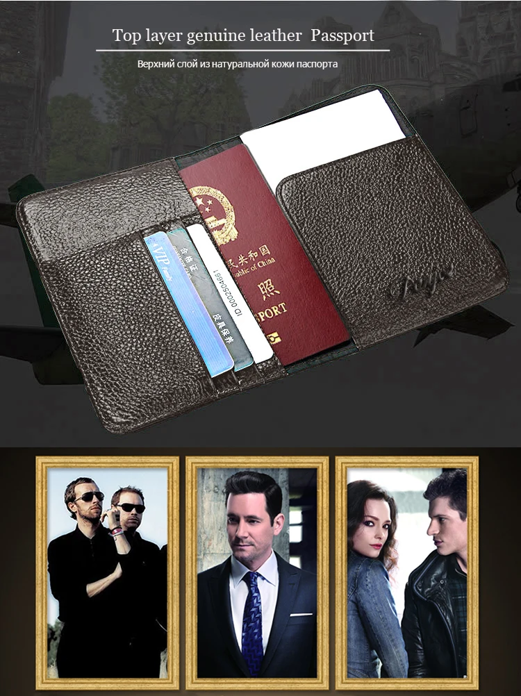 DANJUE RFID Блокировка Обложка для паспорта из натуральной кожи кошелек в деловом стиле, для паспорта чехол для женщин и мужчин роскошный лицензионный ID держатель для карт