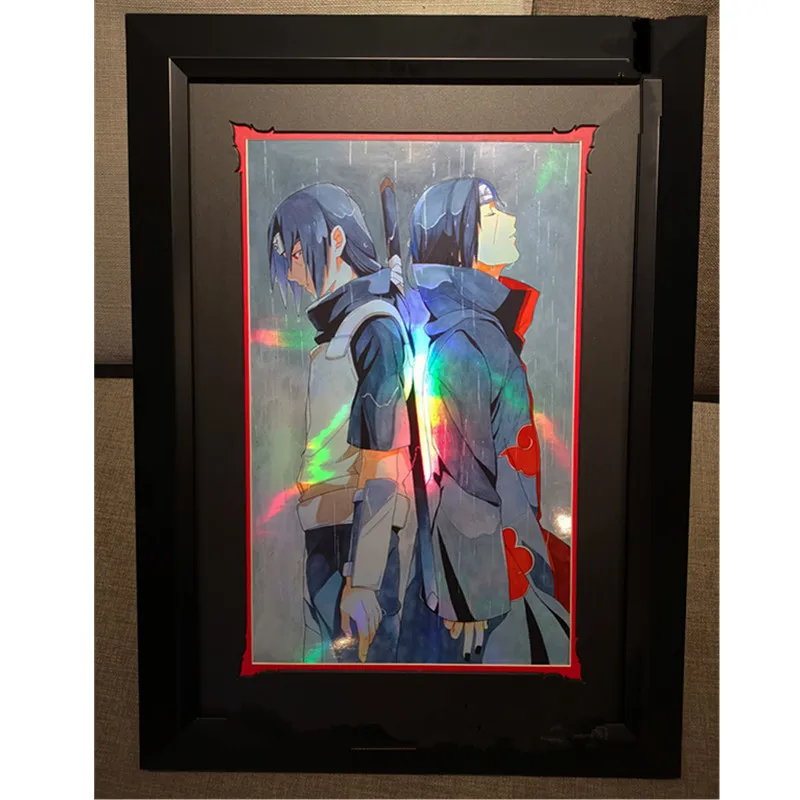 Framed picture Аниме ONE PIECE Наруто Гаара Узумаки Наруто 3D Градиент красочные стерео флэш красочная художественная живопись коллекционные современные игрушки M3228 - Цвет: Framed picture