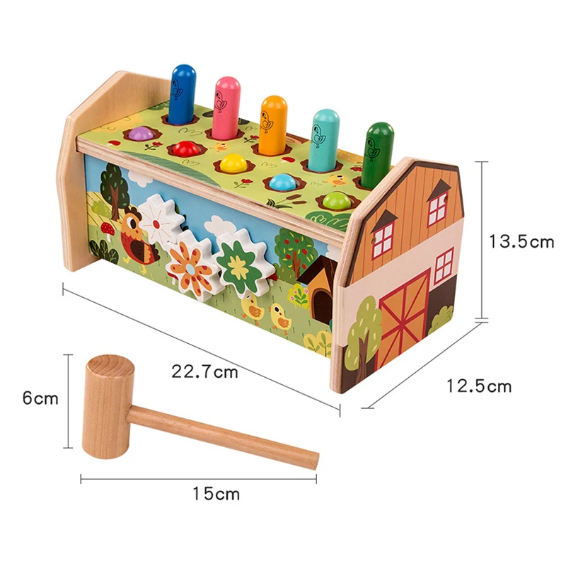 Деревянные детские строительные блоки для мальчиков и девочек, детские игрушки, многофункциональные BM88