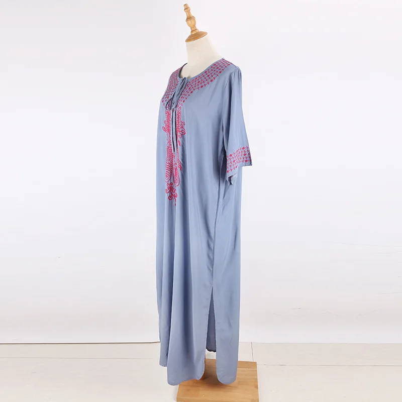Embroidery Kaftan Beach Tunic Cotton Beach Cover up Saida de Praia Swimsuit Women Bikini cover up Pareo Sarong Beachwear