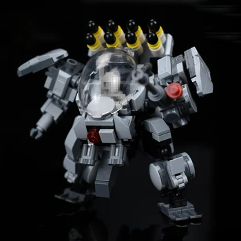 

288Pcs Moc Mini Mecha Air Defense Soldier Model Assembly Small Particle Building Blocks Educational Toy Set For Children - Gray