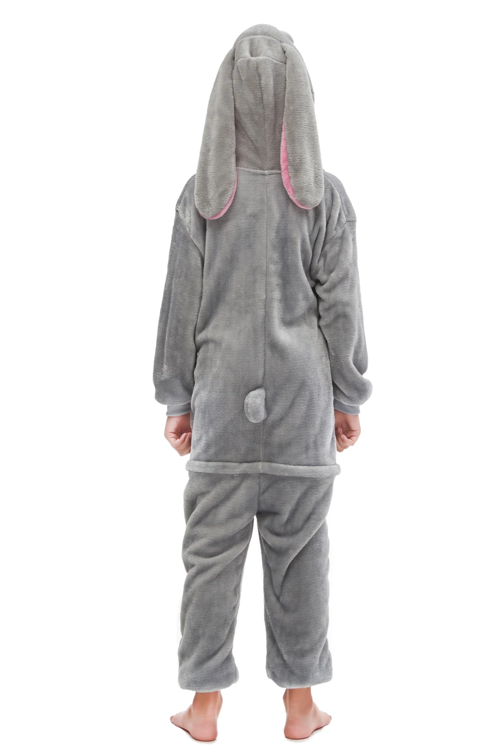 Cosplay Costumes Children Pajamas Kigurumi Pajamas Gray Long Ear Rabbit Children Kigurumi Kids Onesies Pajamas For Halloween New Year Carnival Party