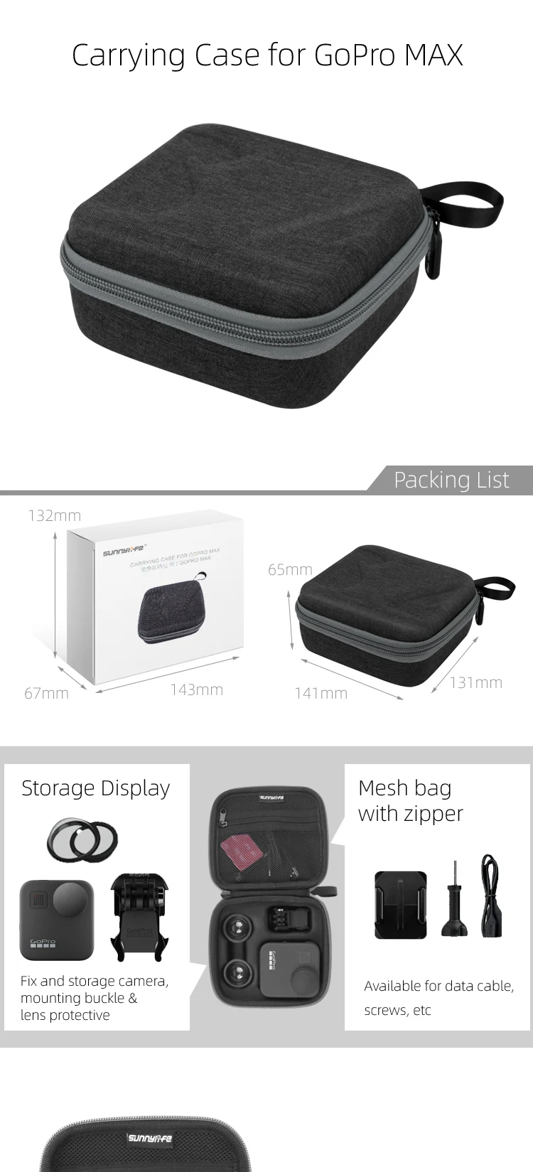 Новые поступления Портативный чехол для переноски сумка для хранения для GoPro MAX аксессуары для камеры