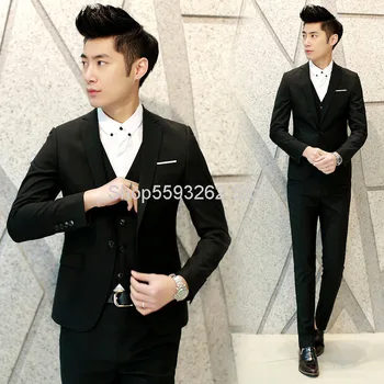 

Slim Fit Suit Suit Two-piece Set Groom Marriage Business Leisure Suit Male Best Man Dress Male