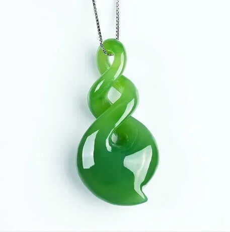Jade pendant Xinjiang jade female spinach green and Tian Bao post | Украшения и аксессуары