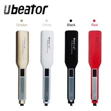 Интеллигентая(ый) Сенсорный экран Титан инструмент Керамика покрытие ЖК-дисплей выпрямитель для волос электрическая расческа-выпрямитель для волос Профессиональный Выпрямитель для волос