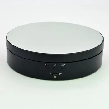 

3 Speeds Electric Rotating Display Stand Mirror Turntable Jewelry Holder Battery P31D