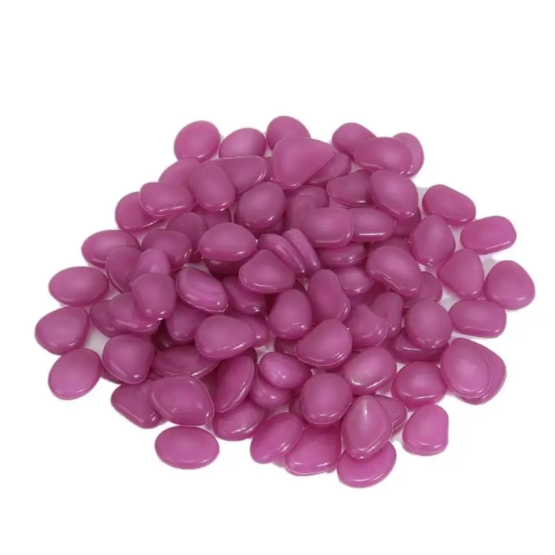 50/100pcs Garden Pebbles Glow Stones Rocks for Walkways Garden Aquariums Fish Tank Crafts Decor Luminous Stones Pebbles - Цвет: 100pc Purple