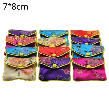 

Pendants Pouch Storage Gift Bags Kit Chinese Ladys Silk Handmade Zipper