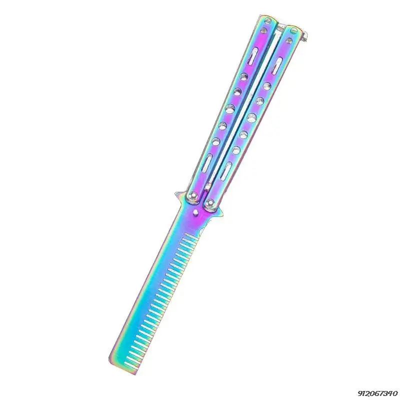 1Pc Outdoor Camping Practice Combs Foldable Butterfly Comb Knife