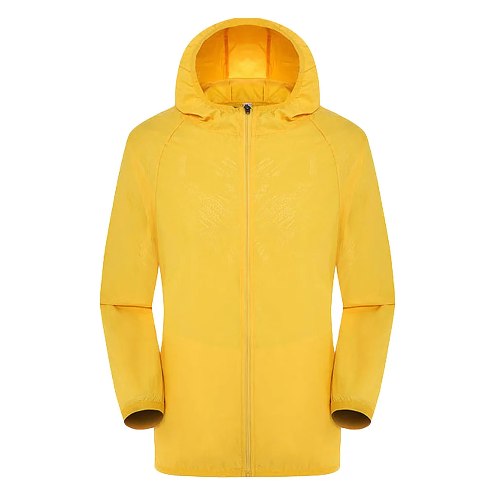 Yellow KANCOOLD новая весенне-летняя Мужская модная верхняя одежда ветровка мужские тонкие куртки с капюшоном повседневное спортивное пальто большие размеры - Цвет: Yellow