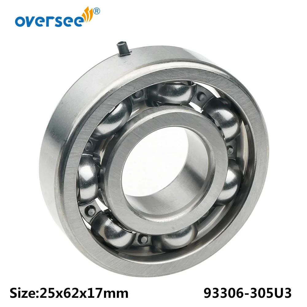 93306-305U3 Ball Bearing With Pin For Yamaha Outboard Motor 2T 20HP 30HP Size 25x62x17mm; 93306-305U0