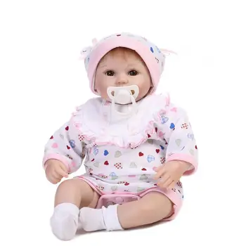 

High Simulation Baby Doll Reborn Silicone Cute Baby Growth Partner Toy High Grade Gift 42CM