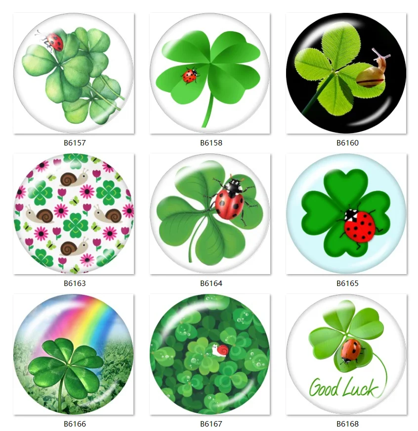 Змеи Божья коровка клевер удачи Радуга 18 мм Кнопка ювелирные изделия DIY браслет