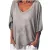 Women's Plus Size Tops T shirt Plain Short Sleeve V Neck Basic Daily Sports Spandex Fall Spring White Gray 3