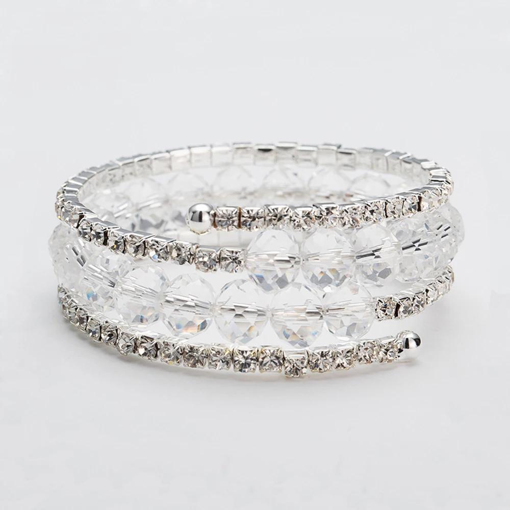 AINAMEISI, модные женские свадебные браслеты с кристаллами, блестящие стразы, очаровательные браслеты-цепочки, ювелирные изделия
