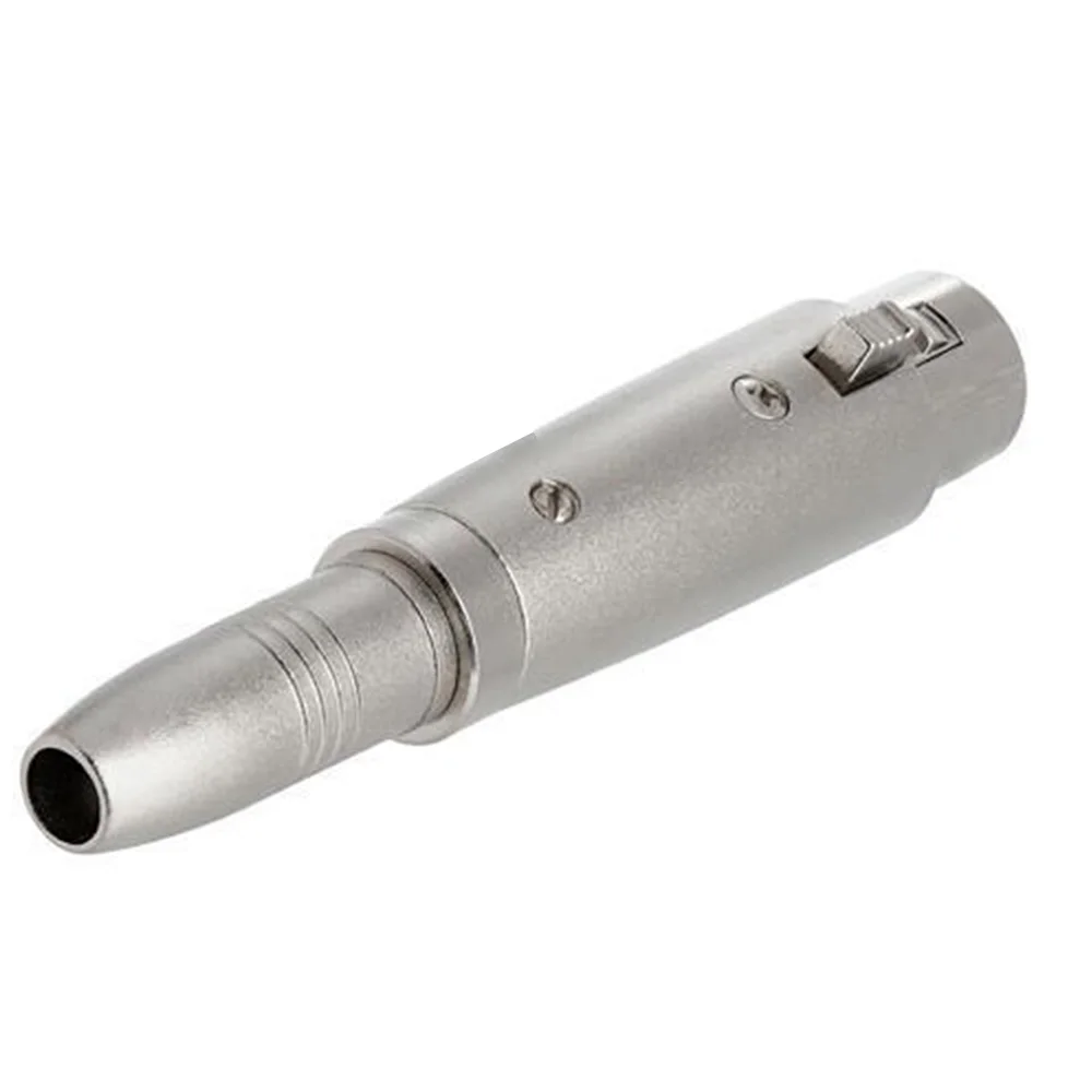 

Replacement Microphone Adapter Connection Plug Gear Jack Female 6.35mm Audio Cable Extention Silver